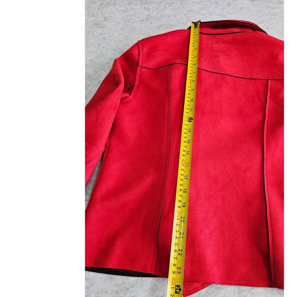 Kut From The Kloth Jacket Faux Suede, Moto, Red, Zippers, Womens Sz M NWT, New - Picture 8 of 10
